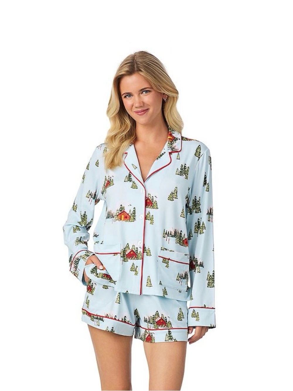 Beauty Sleep Social cozy long sleeve notch collar pj set, XXL, NWT